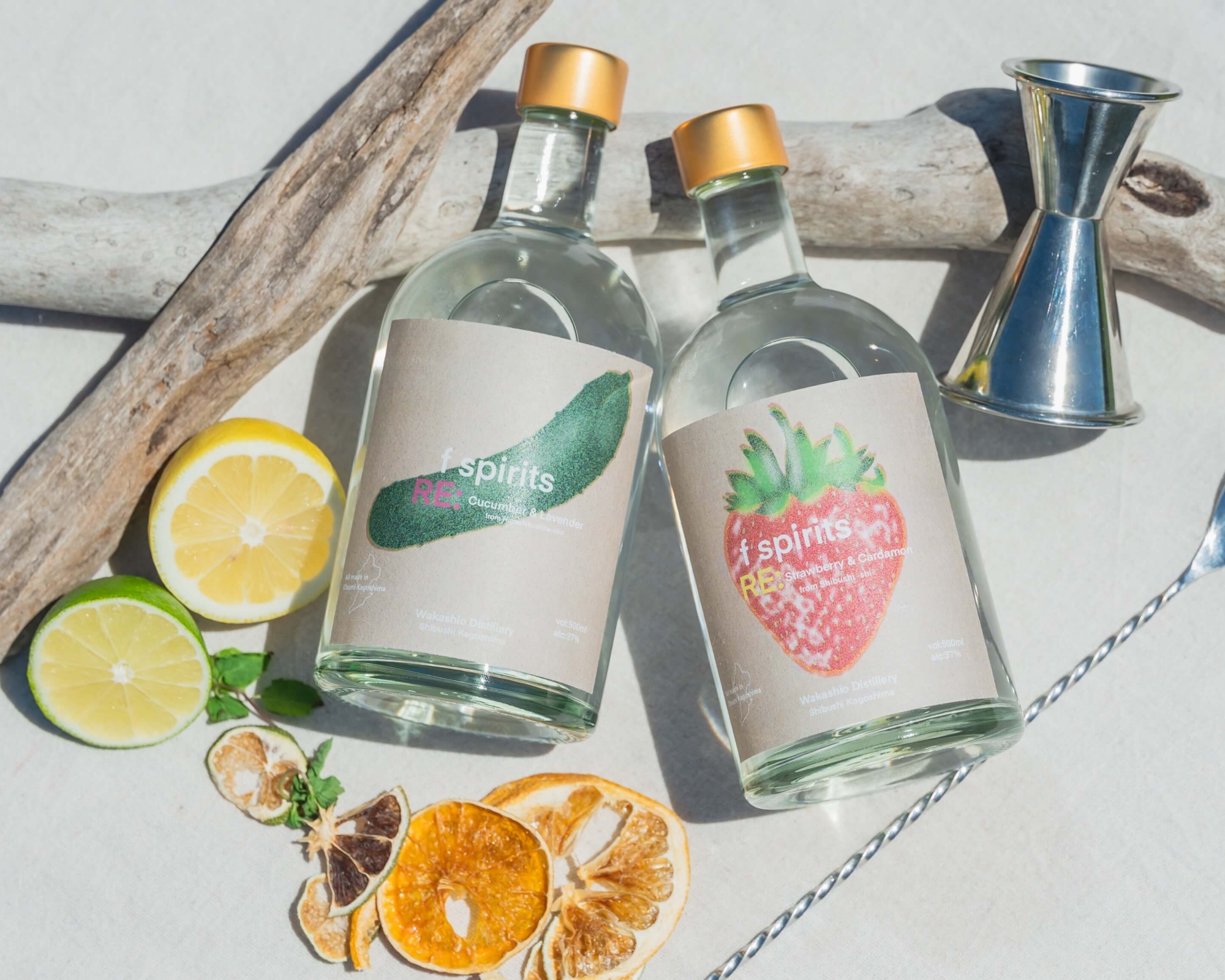 鹿児島・大隅半島の規格外フルーツ＆野菜を活用した新しい香りのお酒「f spirits(エフ・スピリッツ)」を発売！